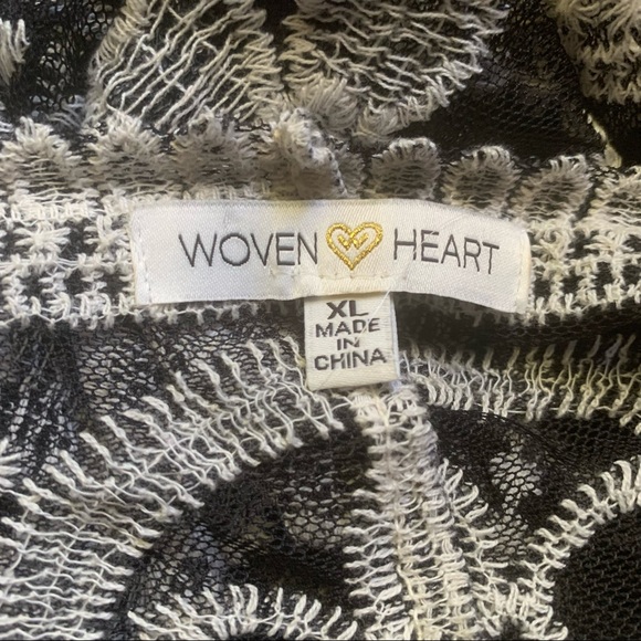 Woven Heart Black and Beige Embroidered Kimono Top - Picture 5 of 10